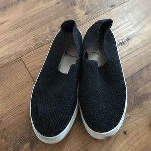 Black laser cut out slip on